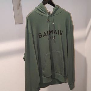 [NEW w/ TAGS] Dark Green Balmain Hoodie (Pullover) [XL]